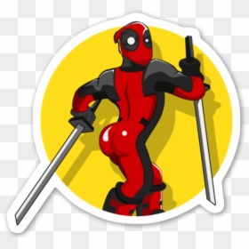 Deadpool Riding A Unicorn Decal, HD Png Download - deadpool png