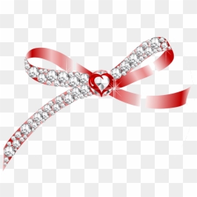 Silver Ribbon With Diamond, HD Png Download - bow png