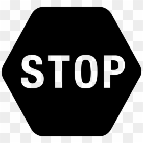 Stop Sign Icon White Png, Transparent Png - stop sign png