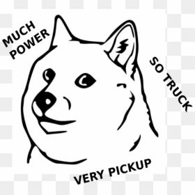 Doge Black And White, HD Png Download - doge png