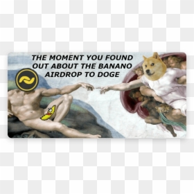 Creation Of Adam - Painted By Michelangelo, HD Png Download - doge png