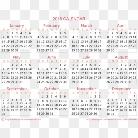 2018 Calendar Europe, HD Png Download - calendar png