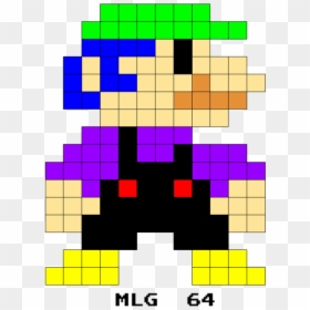 Mario 8 Bit Png, Transparent Png - mlg png