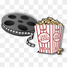 Movie And Popcorn Clip Art, HD Png Download - popcorn png