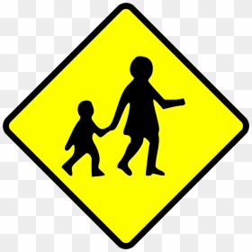 Pedestrian School Crossing Signs, HD Png Download - stop sign png