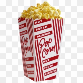 Hot Fresh Delicious Popcorn, HD Png Download - popcorn png