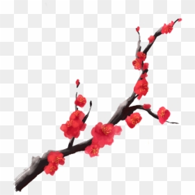 Transparent Plum Blossom Red, HD Png Download - cherry blossom petals png