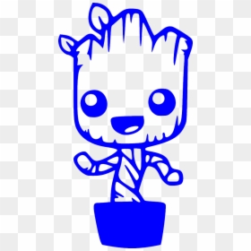 Baby Groot Decal, HD Png Download - baby groot png