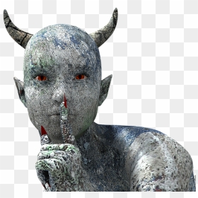 Smiling Female Demon, HD Png Download - statue png