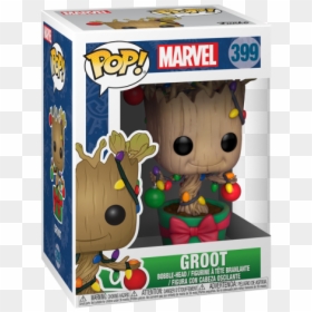 Funko Pop Christmas Marvel, HD Png Download - baby groot png