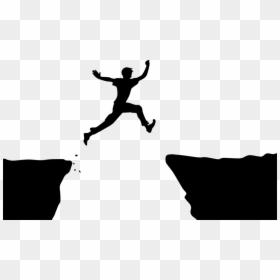 Person Jumping From Cliff To Cliff, HD Png Download - cliff png