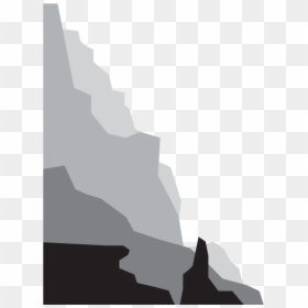 Silhouette Cliff Clip Art, HD Png Download - cliff png