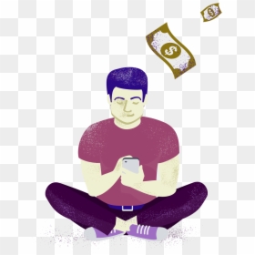 Sitting, HD Png Download - pink guy png