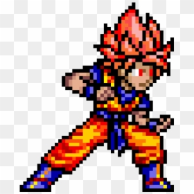 Super Saiyan Goku Pixel Art, HD Png Download - super saiyan png