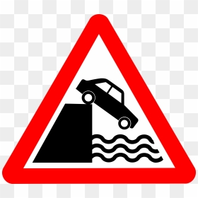 Road Sign Road Works, HD Png Download - cliff png