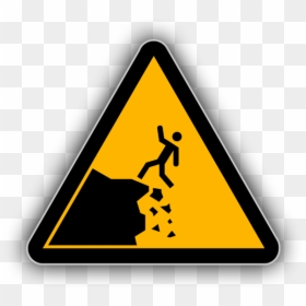 Danger Cliff Sign Png, Transparent Png - cliff png