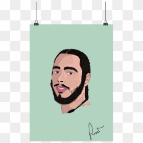 Post Malone Cartoon Png, Transparent Png - kendrick lamar png