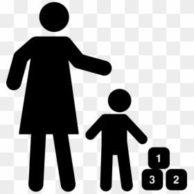 Mother And Son Playing With Cubes - Child Vs Career, HD Png Download - son png