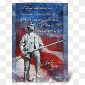 Minuteman Troop Support Greeting Card Greeting Card - Poster, HD Png Download - minuteman png