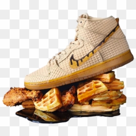 445/1528 Chicken N’ Waffles Jordans - Nike Waffles And Chicken, HD Png Download - chicken and waffles png