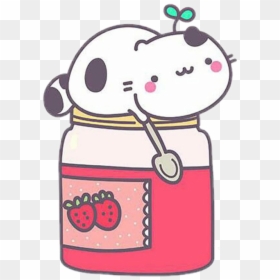 #kawaii #cute #neko #kitty #mermelada #fresa - Mermelada Kawaii, HD Png Download - dibujos kawaii png