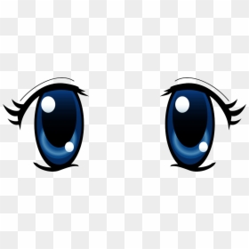 Anime Blue Eyes Png, Transparent Png - dibujos kawaii png
