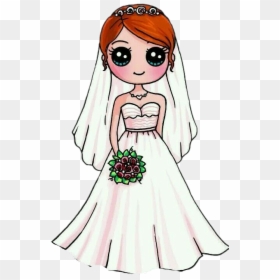 Dibujo Novia Png - Cute Wedding Drawings Easy, Transparent Png - dibujos kawaii png