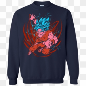 Goku Blue Kaioken Shirt"  Class= - Lesbian Ugly Christmas Sweaters, HD Png Download - goku kaioken png