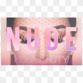 The New Nude Eyeshadow Palette, , Hi-res - Nude Palette Huda Beauty, HD Png Download - sombra cute spray png