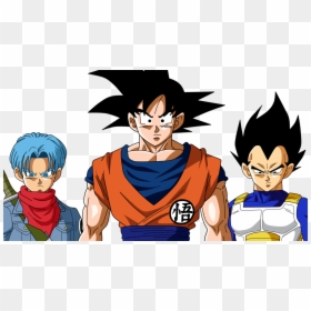 Transparent Goku And Vegeta Png - Goku Vegeta And Trunks, Png Download - goku vs vegeta png