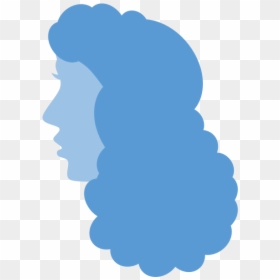 Woman In Blue - Silhouette, HD Png Download - woman profile png