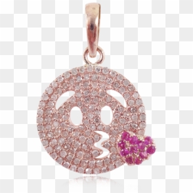 Designer Charm 14k Rose Gold Emoji Pendant - Locket, HD Png Download - gross emoji png