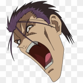 Sanosuke Sagara Kenshin Himura Face Facial Expression - Cartoon, HD Png Download - kenshin himura png
