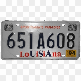 Louisiana License Plate, 1989-1993 - Louisiana License Plate, HD Png Download - number 13 png