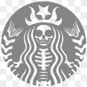 Starbucks, Halloween, And Black Image - Dead Starbucks Logo, HD Png Download - tumblr frases png