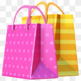 #emoji #sac #rose #yellow #jaune #pink #course - Shopping Emoji Png, Transparent Png - bag emoji png
