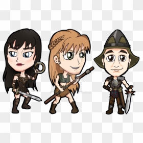 Xena Gabrielle Joxer The - Xena The Warrior Princess Cartoon, HD Png Download - xena png