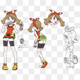 Pokemon Character Concept Art, HD Png Download - pokemon may png