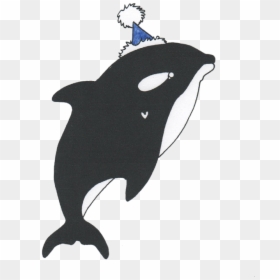 Dolphin T-shirt Party Hat Killer Whale Silhouette - Killer Whale, HD Png Download - dolphin emoji png