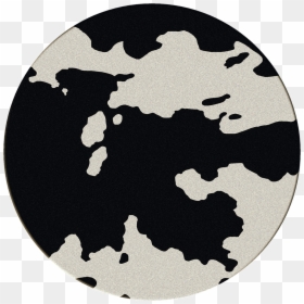 Cowhide Round Rug - Round Black And White Outdoor Rug, HD Png Download - round rug png