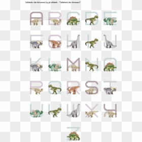 Transparent Clipart Dinosauri - Dinosaurios En Punto De Cruz Patrones, HD Png Download - abecedario png