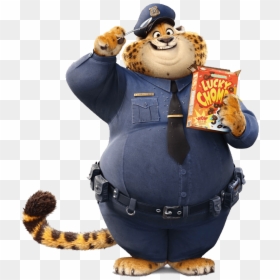 Zootopia Benjamin Clawhauser Eating Cereals - Clawhauser From Zootopia, HD Png Download - zootopia characters png