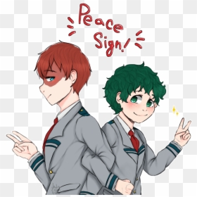 Character,style,art - Deku Doing The Peace Sign, HD Png Download - anime smoke png