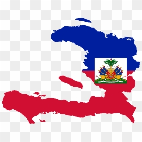 Haiti Map Flag - Flag Map Of Haiti, HD Png Download - caribbean flags png