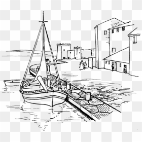 Boat Dock Drawing, HD Png Download - shamrock .png