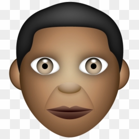 Emoji Round 1 Barry Obame - Brown Skin Emoji, HD Png Download - hair emoji png