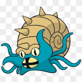 Omastar Pokemon Character Vector Art , Png Download - Pokemon Fire Red Dome Fossil And Helix Fossil, Transparent Png - omastar png