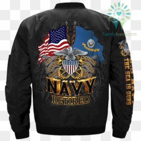 Us Navy Retired Over Print Jacket %tag Familyloves - Jacket Special Forces, HD Png Download - us navy emblem png