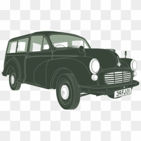 Side Profile Illustration Of Morris Minor Traveller - Antique Car, HD Png Download - minior png