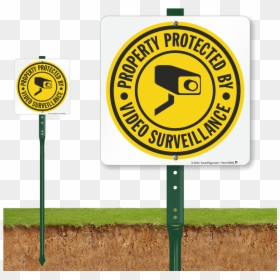 Video Surveillance Yard Signs - Sign, HD Png Download - yard signs png